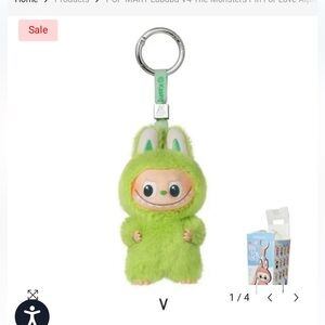 POP-MART Pin for love Labubu letter V